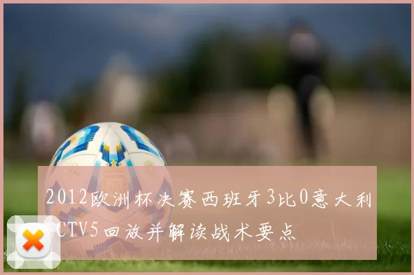 2012欧洲杯决赛西班牙3比0意大利CCTV5回放并解读战术要点
